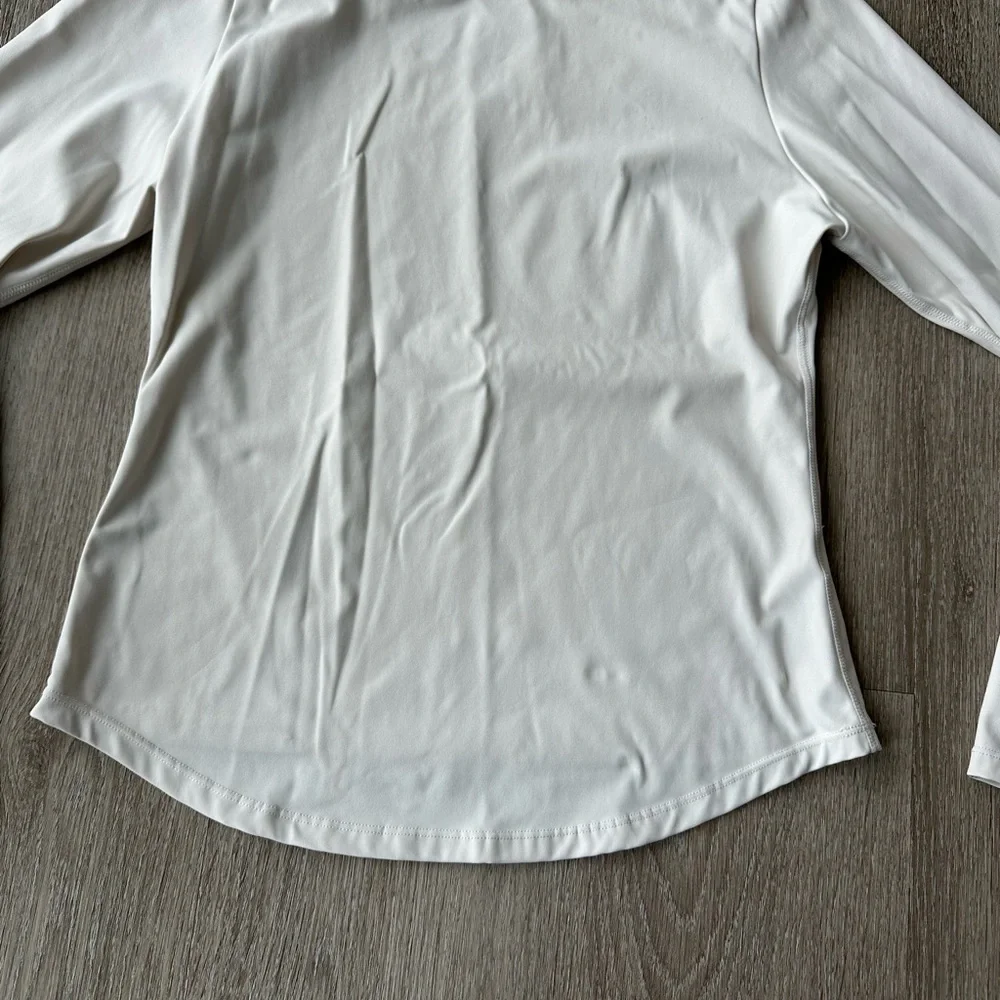 Elegant Cream Long Sleeve Women's Top - Picture 3 of 3